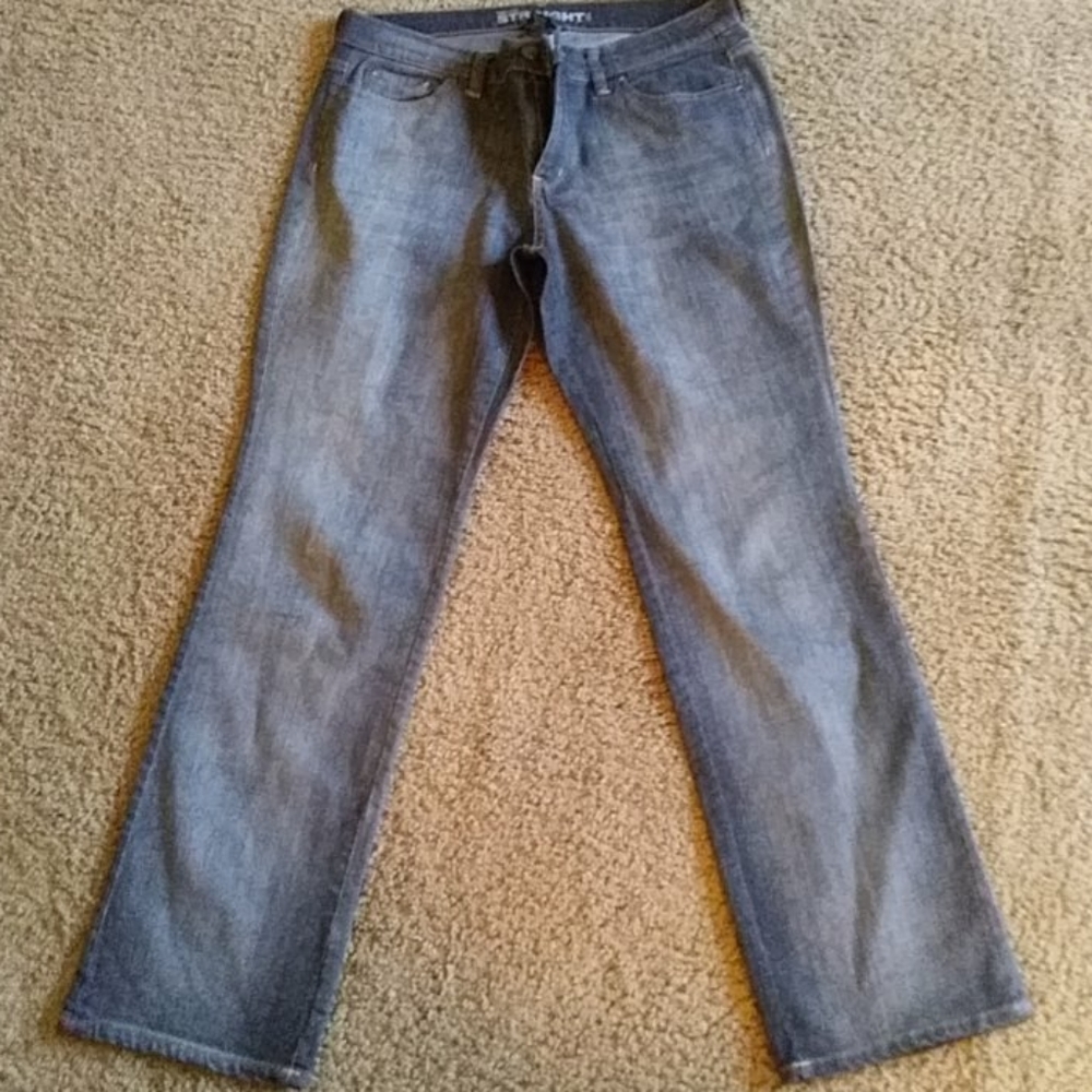 Midrise straight jeans